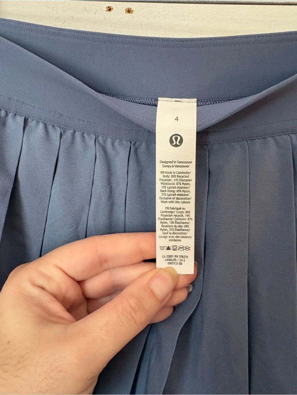 Lululemon High-Rise Pleated Tennis Skirt Oasis Blue, Size 4 - Skort Slate Gray